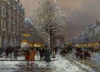  Champs-Elysees, temps de neige 